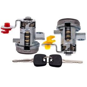 J5exdy 2pcs Door Lock Cylinder Set For Toyota Corolla Ae100 Front Driver And Side