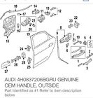 4h0837206bgru Handle Audi Genuine Oem