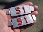 51-1500-2500-3500-100 State Vintage Original Auto License Plate Attachment Tags Toppers Gm