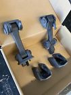 55395653af X2 Mopar Used Pair Jeep Wrangler Jk Black Hood Latches Brackets