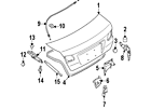 909130220 Subaru Genuine Oem Hinge Clip