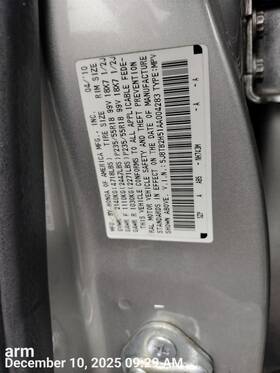 643.ac1p11 Acura Rdx 2011 Lock Actuator 8904305