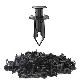 100-arlgx Alpha Rider Ly006-45-8mm 100pcs 8mm Fender Atv Push Retainer Clips One Size Black