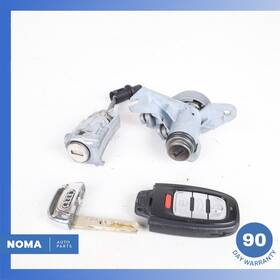 4h0898374s Audi D4 A8 Drivers Handle Trunk Lock Barrel Set /key Fob Oem