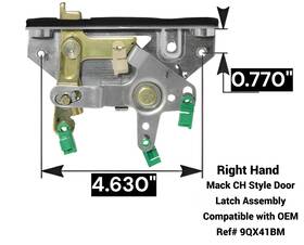 9qx41bm Automann Hlk2187 Rh Latch Assembly For Mack Ch Trucks Cross Ref# - Brand