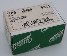 9612 Auveco Box Of 100 #9612 Hex Washer Head Teks Tapping Screws General Purpose