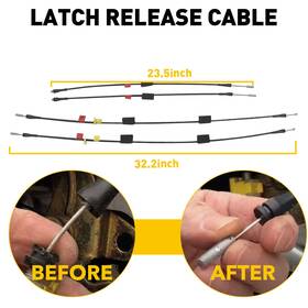 Auxito 1997-1999 F250 For Ford F150 1997-2004 Rear Door Upper Lower Side Latch Release Cable