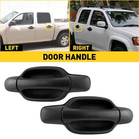 9617597 Auxito Pair Exterior Rear Door Handle Black Fit Chevrolet 2004-2012 Colorado Gmc Canyon
