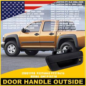 Am-22505164 Auxito Outside Tailgate Handle Hole Textured With For Key Chevy Colorado Black Exterior