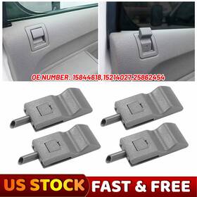 Cccx-silverado-07-13-4g Auxito Door Lock Knob Lh Rh Front Rear Gray For 07-13 Chevy Gmc Yukon Silverado Sierra