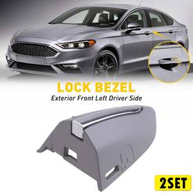 F218a15-be58dy Auxito Ds73 2x For 2013-2020 Ford Fusion Front Lh Door Handle Lock Bezel Chrome Cover