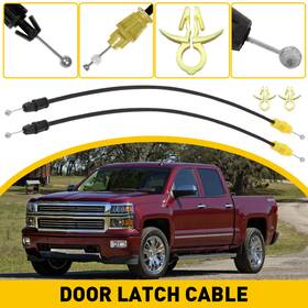 Eoq-mslx-16542 Auxito Front Left Right Door Latch Cable Fits 10-14 Gmc Sierra 1500 2500 Hd 3500 Slt