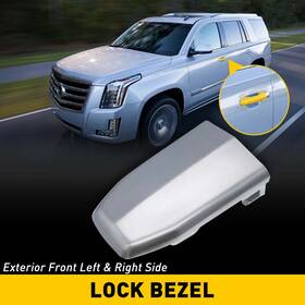 Mbssg-escalade-15-18 Auxito New For 2015-2019 Cadillac Escalade Front Door Handle Lock Cylinder Cover Usa