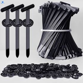 Aymier 640486913014 100pcs Nylon Universal Cable Tie Buckles Upgraded Automotive Zipper