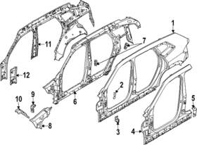 41-00-9-631-095 Bmw Genuine Inner Side Frame Lock Plate