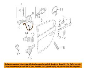 51227117743 Bmw Oem 06-12 325i Rear Door Lock Hardware-lock Cable