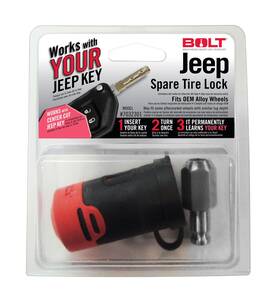 7032301 Bolt Spare Tire Lock Stainless Steel Natural Black And Red