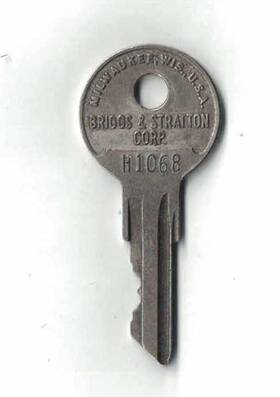 H-1068 Briggs & Stratton Briggs/stratton Harley Davidson Panhead Knuckle Head Key-#h1068 Basco Free Ship