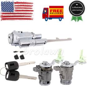 Brolawn 656003345398 Ignition Switch And Door Lock Cylinder For Honda 03-05 Civic 05-06 Cr-v 2 Keys