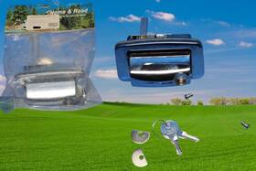 T2001-ch Cache T2001-pr Chrome Cargo Cover Handle Camper Lids Part With Keys Nos