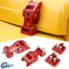 Cherocar25092039 Cherocar Engine Hood Latches Catch Locking Lock Red Kit For Jeep Wrangler Tj 1997-2006