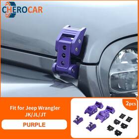 Yp124231291581qwrw Cherocar Purple Hood Latches Aluminum Catch Kit For Jeep Wrangler Jk Jl Jt