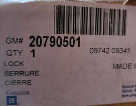 L20790501 Chevrolet Gm New 2006-2011 Impala Rear Driver Door Lock Factory Oem