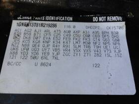 Chevrolet Truck 181.gm8b01 Tahoe 2001 Keys/latches/locks