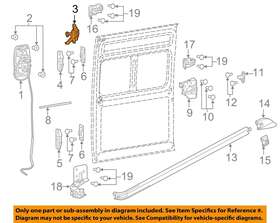 68229629aa Chrysler Oem Ram 14-18 Promaster 1500 Side Sliding Door-lock