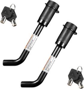 Czc Auto 762409514105 Trailer Hitch Receiver Lock Pin Dia 5/8 2 Pack Black