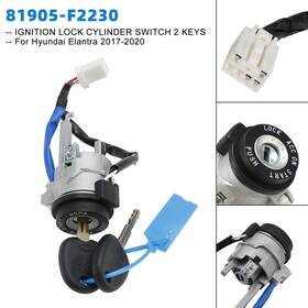 81905-f2230 Darupsun 81900-f2f00 Lgnition Lock Cylinder With Keys For Hyundai Elantra 2017-2020