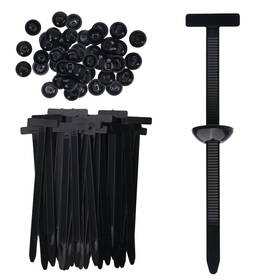 Tb-qczd-100-1 Daximo 100 Pcs Nylon Universal Cable Tie Buckle For Car - Self-locking And Black