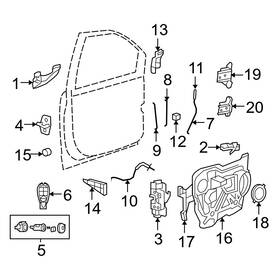 68102225aa Dodge Oe For Grand Caravan 11-20 Front Left Door Lock Operating Rod