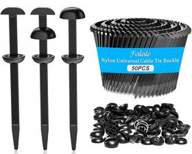 Cct-1 Fododo 50pcs Nylon Universal Cable Tie Buckle For Car Upgraded Automotive Black