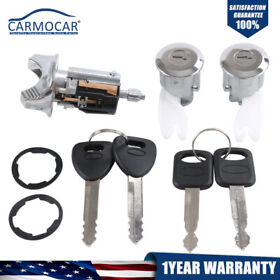 D370-42-150 For Ford Ignition Key Switch Lock Cylinder And Two Door Chrome Tumbler Set 2 Keys