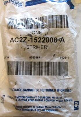 Ac2z1522008a Ford New Genuine Econoline L/h Rear Door Upper Latch Striker Oem