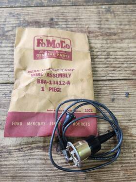 B8a-13412-a Ford Nos Oem 1957 1958 Rear Licence Plate Light Lamp Wire Assembly