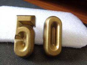B9a-6343516-a Ford Fairlane Galaxie 1959 Trunk Numbers 5 And Powder Coated Gold Vtg