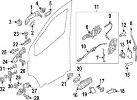 Ck4z-61219a24-b Ford Genuine Lock Rod Ck4z61219a24b