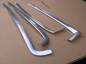F1tb-98610c22-aaw Ford 80 96 Truck Bronco Windshield Chrome Trim Molding 4 Pcs No Large Bottom