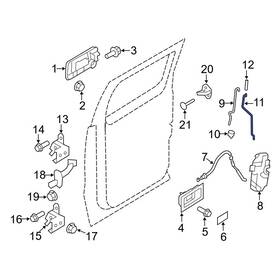 Cl3z1626461aa Ford Oe For F-150 2009-2014 Rear Left Door Lock Operating Rod