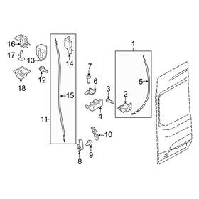 Ek4z6143287a Ford Oe For Transit-250 15-24 Rear Right Upper Door Latch Assembly