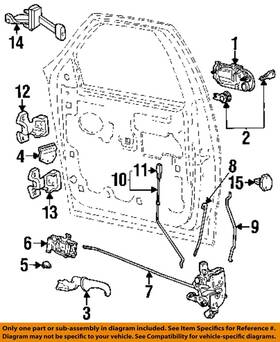6l3z1522886a Ford Oem 97-04 Blackwood Front Door Lock Hardware-check Arm