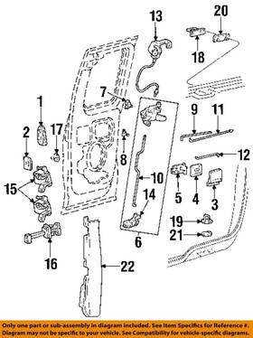 Ford Oem E83z5421952b Lock -rear Door-control Assembly Retainer Clip