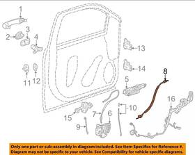23138467 General Motors Gm Oem 14-19 Gmc Sierra 1500 Front Door Lock Hardware-lock Cable #23138467