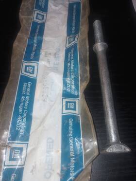 3956389 General Motors 1968-1979 Corvette Gm Spare Tire Carrier Front Hanger Bolt