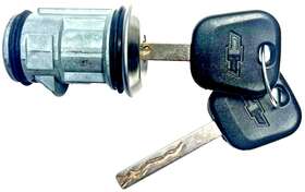 7023873 General Motors 2 For Chevy Gmc Spare Tire Lock Key Cylinder Assembled Logo Keys