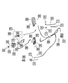 68461098aa Genuine Mopar Latch Release Cable Left