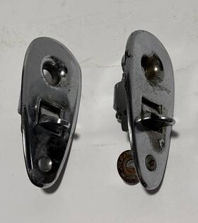 3838258 Gm Convertible Top Deck Lid Latch Receivers Pair 1963-1967 Corvette Gm#