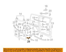 20814566 Gm Oem 96-24 Express 1500 Lock Hardware-roller Bracket